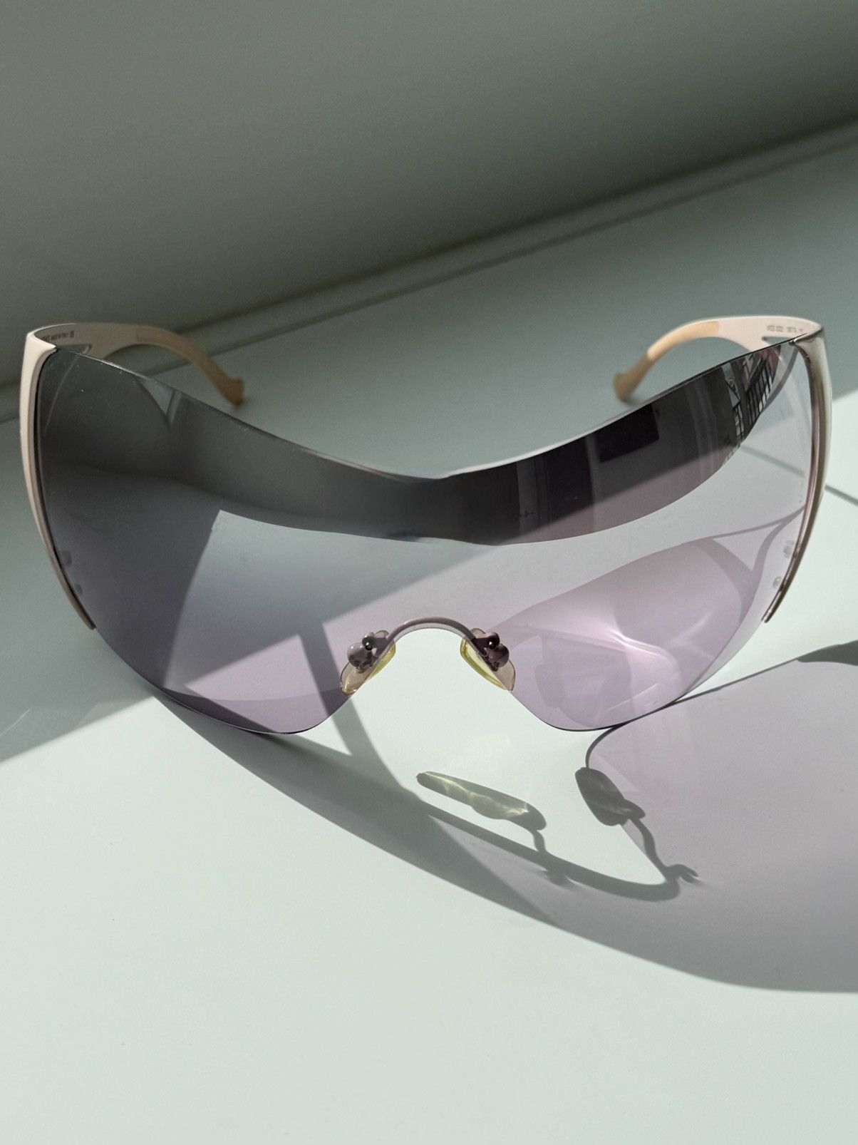 Versace Authentic Y2K Versace Sunglasses Mirror Shield Lenses Size ONE SIZE - 2 Thumbnail