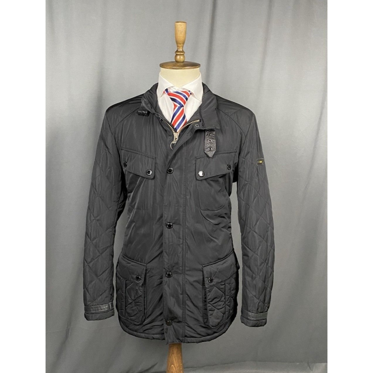 Barbour Barbour International Men's Black Quilted Jacket Size XL Size US XL / EU 56 / 4 - 1 Thumbnail