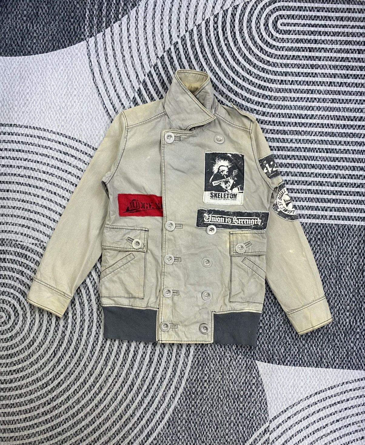 14th Addiction Vintage Algonquins Double Collar Punk Jacket Size US M / EU 48-50 / 2 - 7 Thumbnail