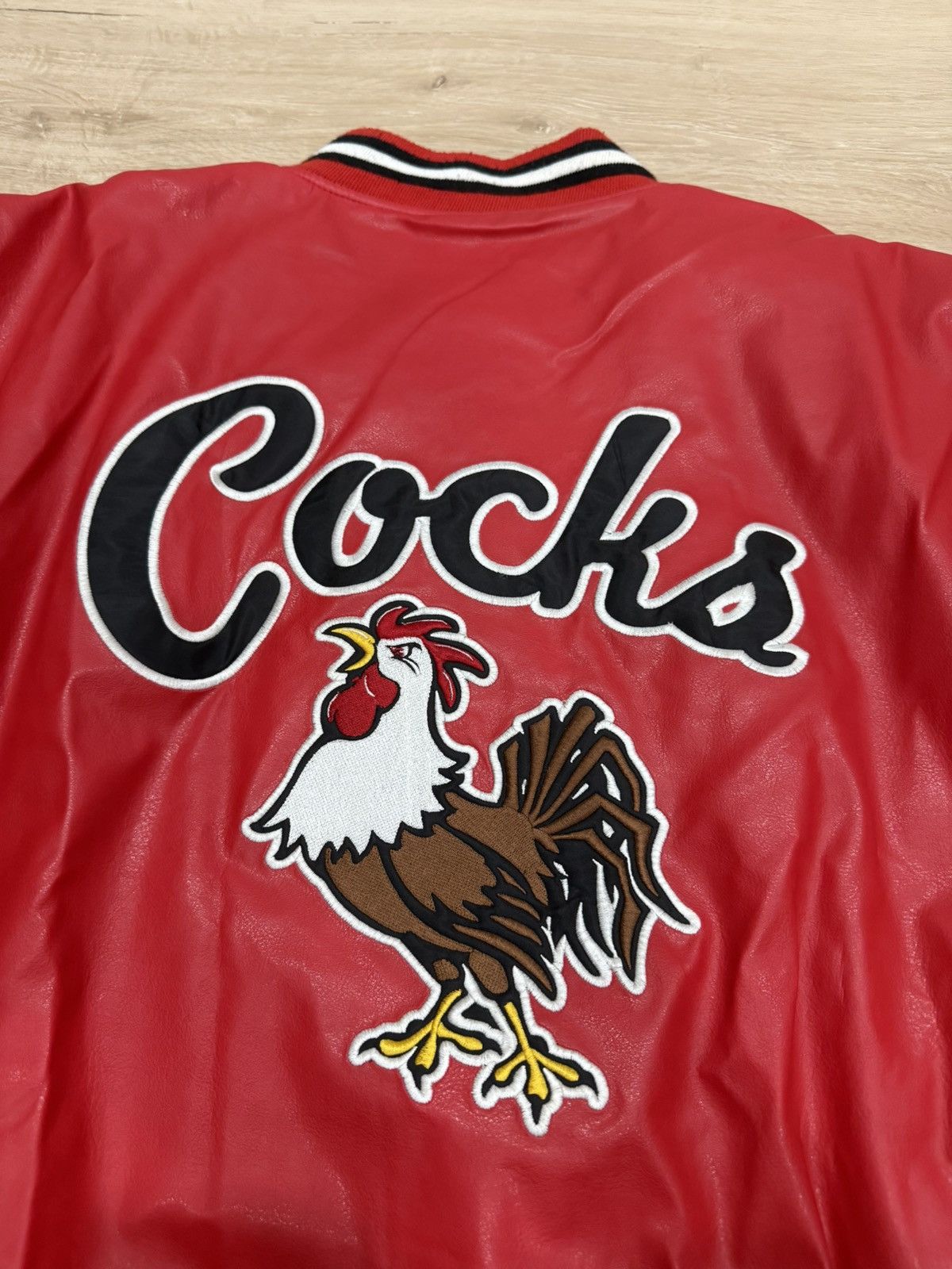 Vintage Vintage Cocks Funny Varsity Jacket Size US XL / EU 56 / 4 - 2 Thumbnail
