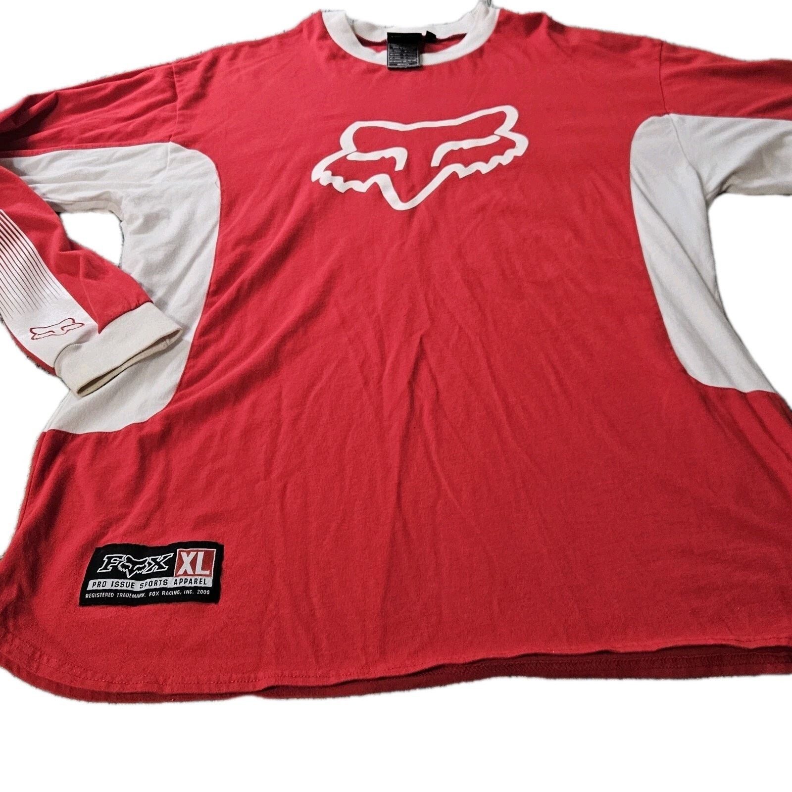 Fox Racing Fox Racing Jersey Motorcross BMX Vintage 90s Pro Issue XL Size US XL / EU 56 / 4 - 2 Thumbnail