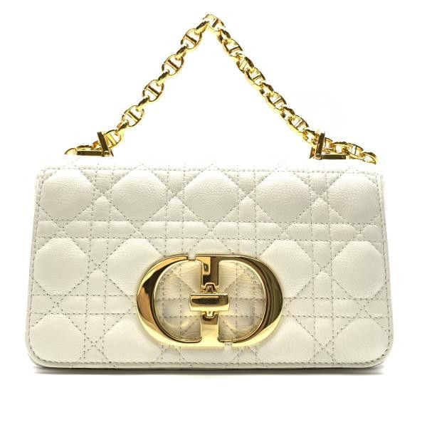 Dior Caro Small Bag Canage Calfskin White Shoulder Bag Pochette