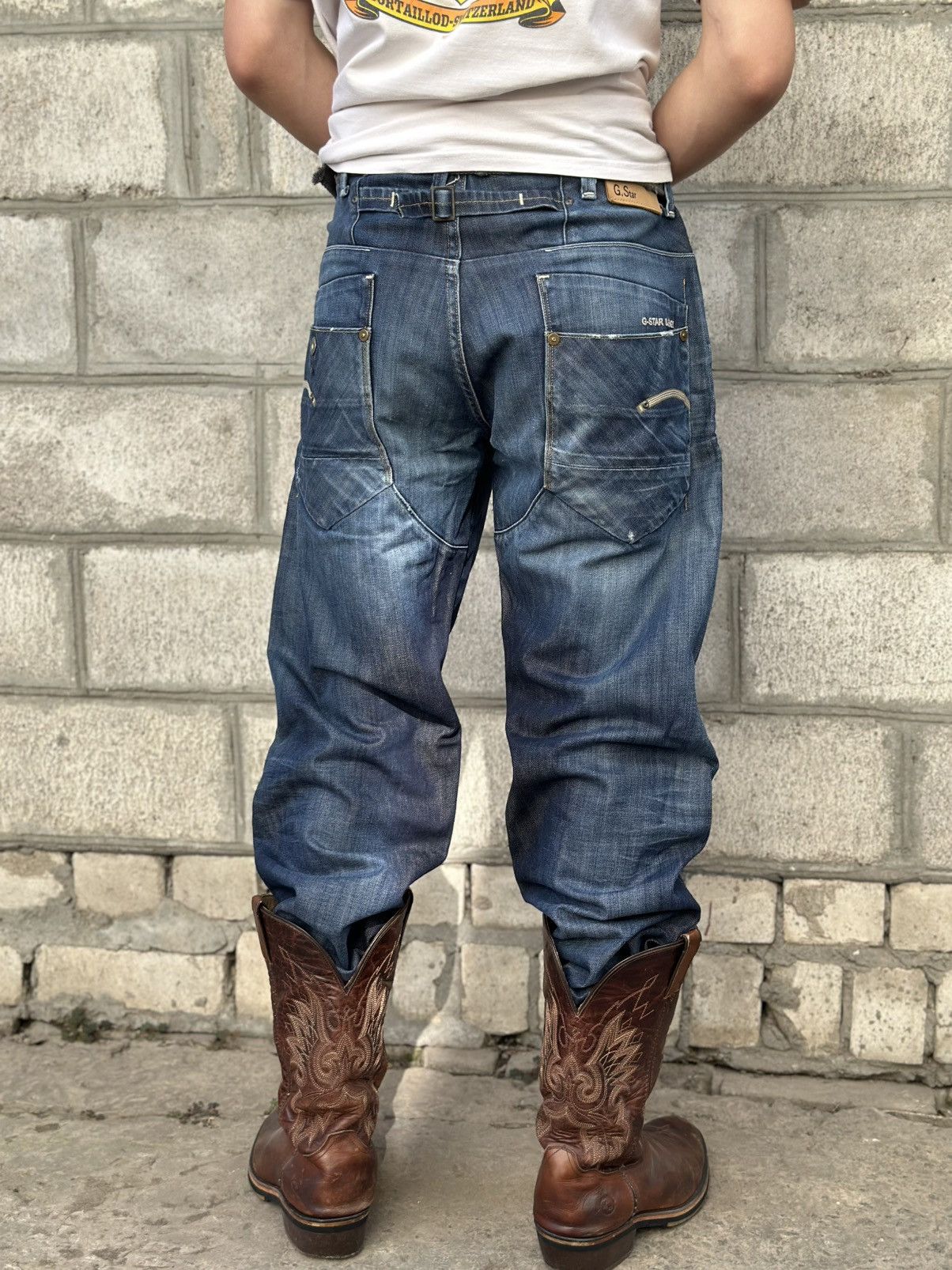 Vintage G Star Raw 3301 Jeans W34xL34 Pants Crazy Fit Y2K