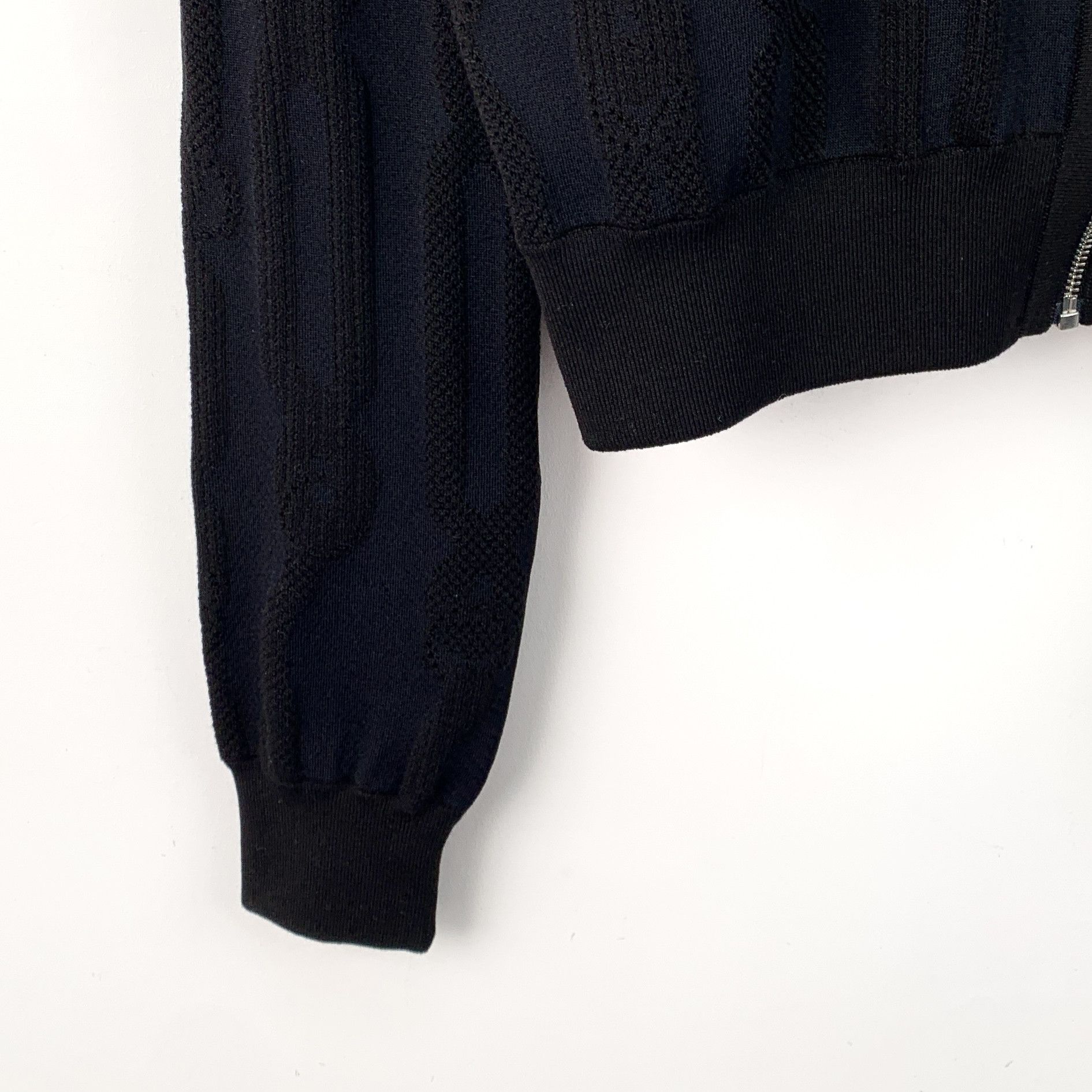 Hermes Hermes Navy Jacquard Zip Knit Jacket (Size 40) Size US XXS / EU 40 - 4 Thumbnail