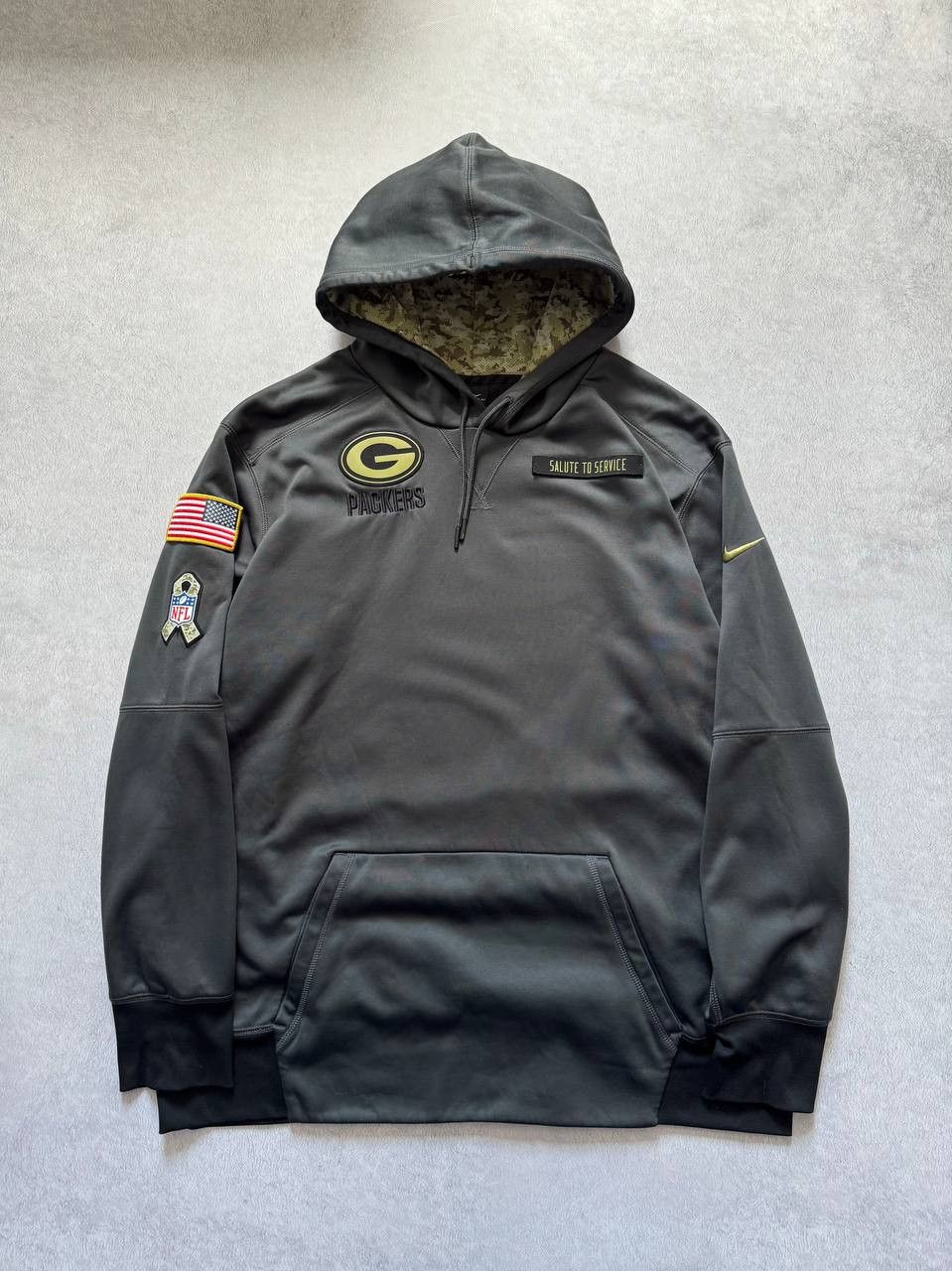 Nike Rare Nike Green Bay Packers NFL Hoodie Patched Sweatshirt Size US XXL / EU 58 / 5 - 1 Thumbnail