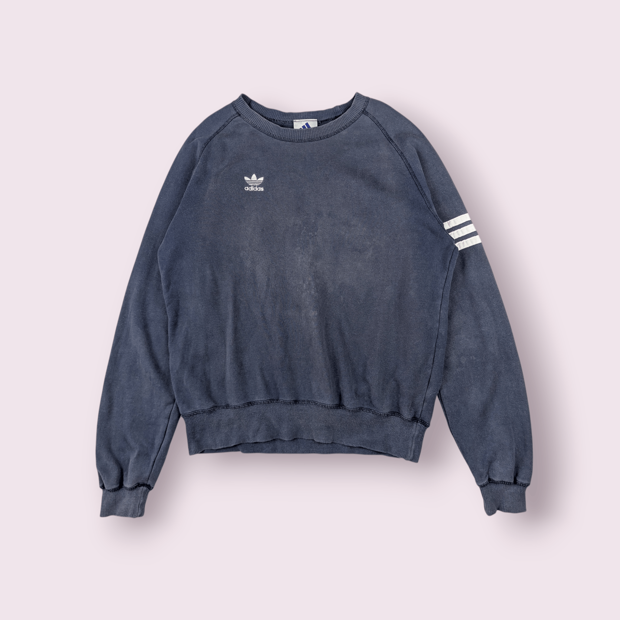 Adidas Vintage 90's ADIDAS Trefoil Jumper Sweatshirt Size US M / EU 48-50 / 2 - 2 Thumbnail