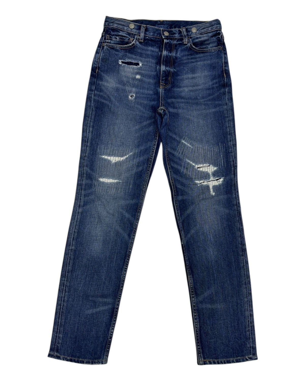 GU × Jun Takahashi × Kim Jones Kim Jones AW18 AW06 Patchwork Distressed Denim GU jeans Size US 29 - 7 Thumbnail