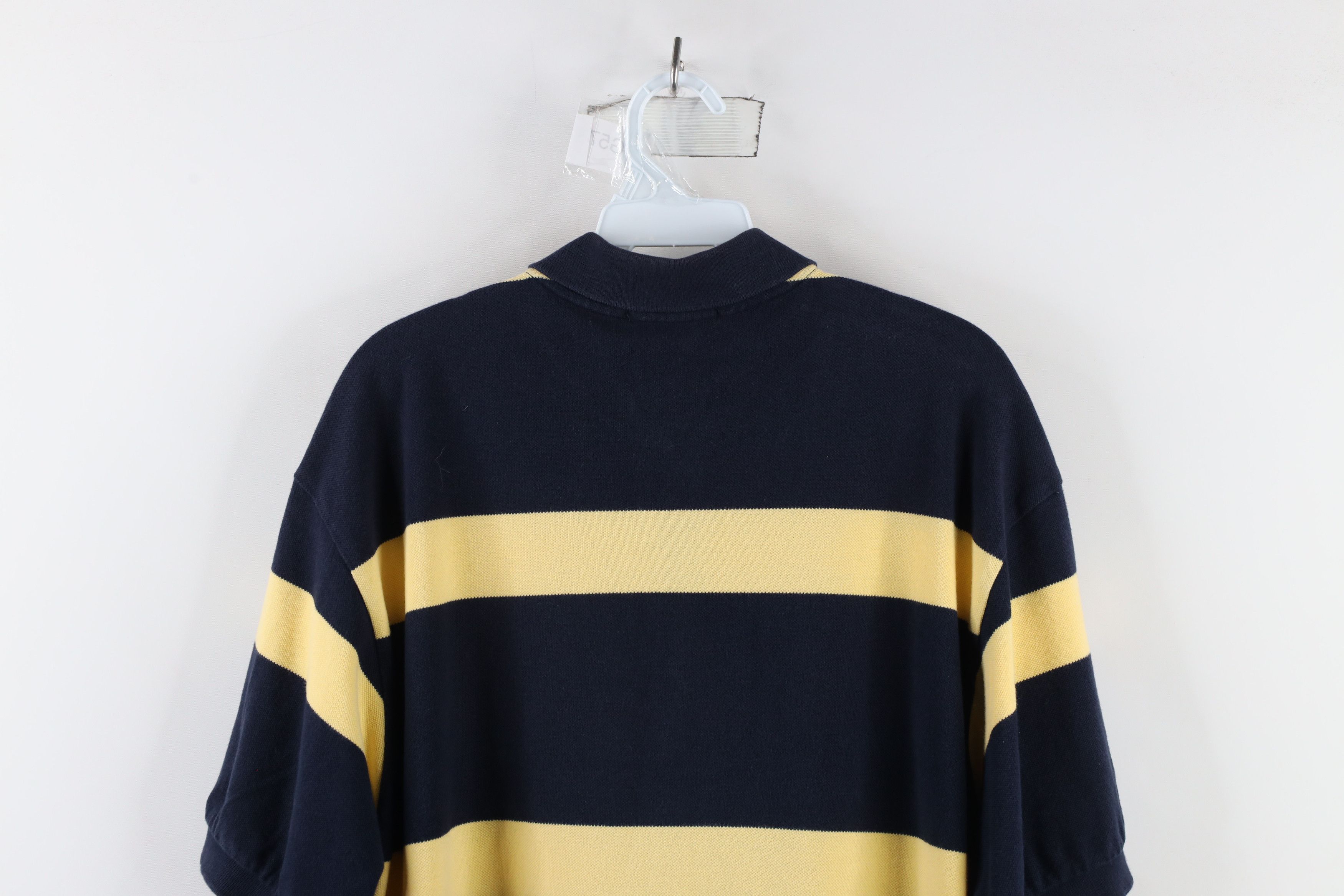 Nautica × Vintage Vintage 90s Nautica Spell Out Striped Sailing Polo Shirt Size US M / EU 48-50 / 2 - 8 Thumbnail