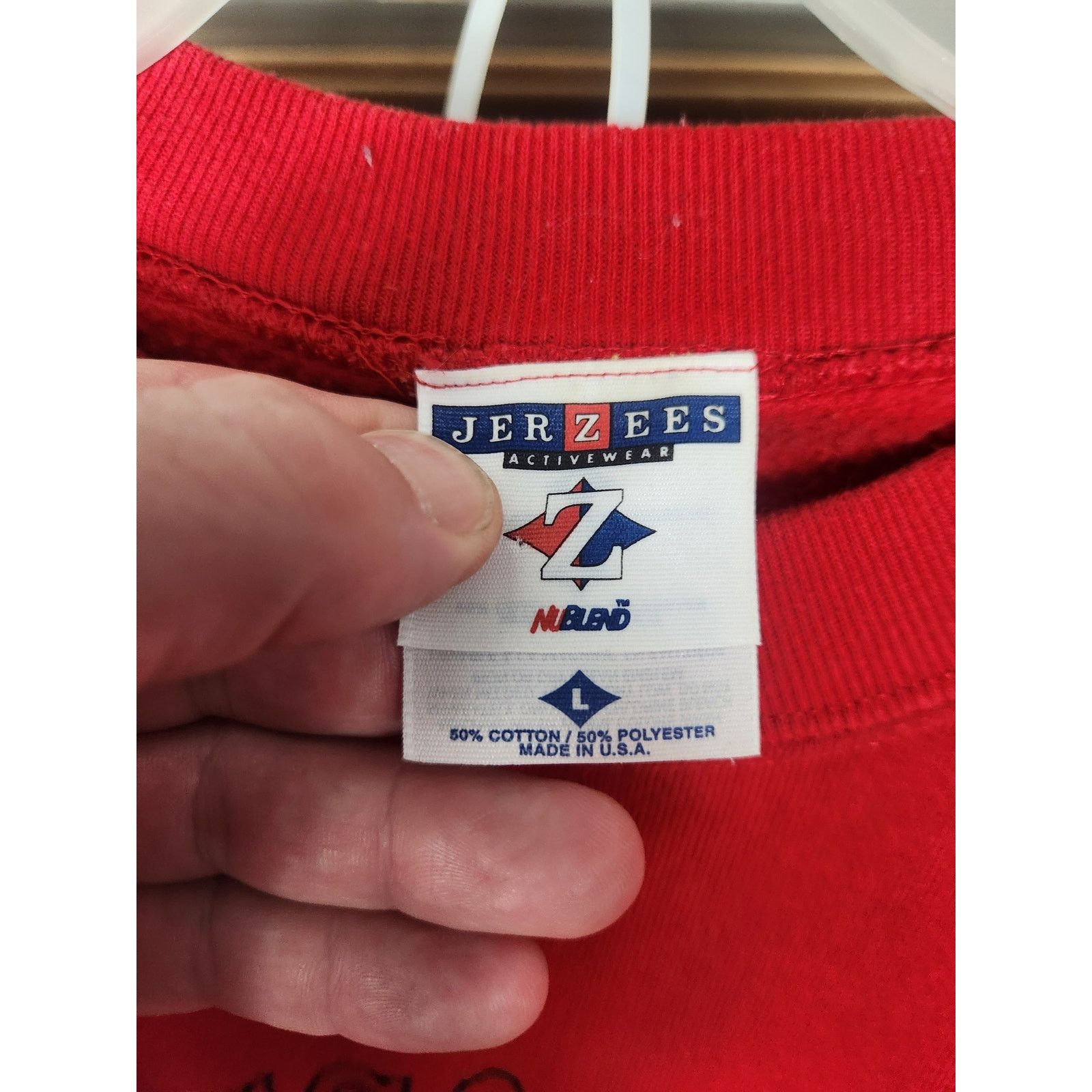 Jerzees Vintage 90s Wisconsin Crewneck men's large Size US L / EU 52-54 / 3 - 3 Thumbnail