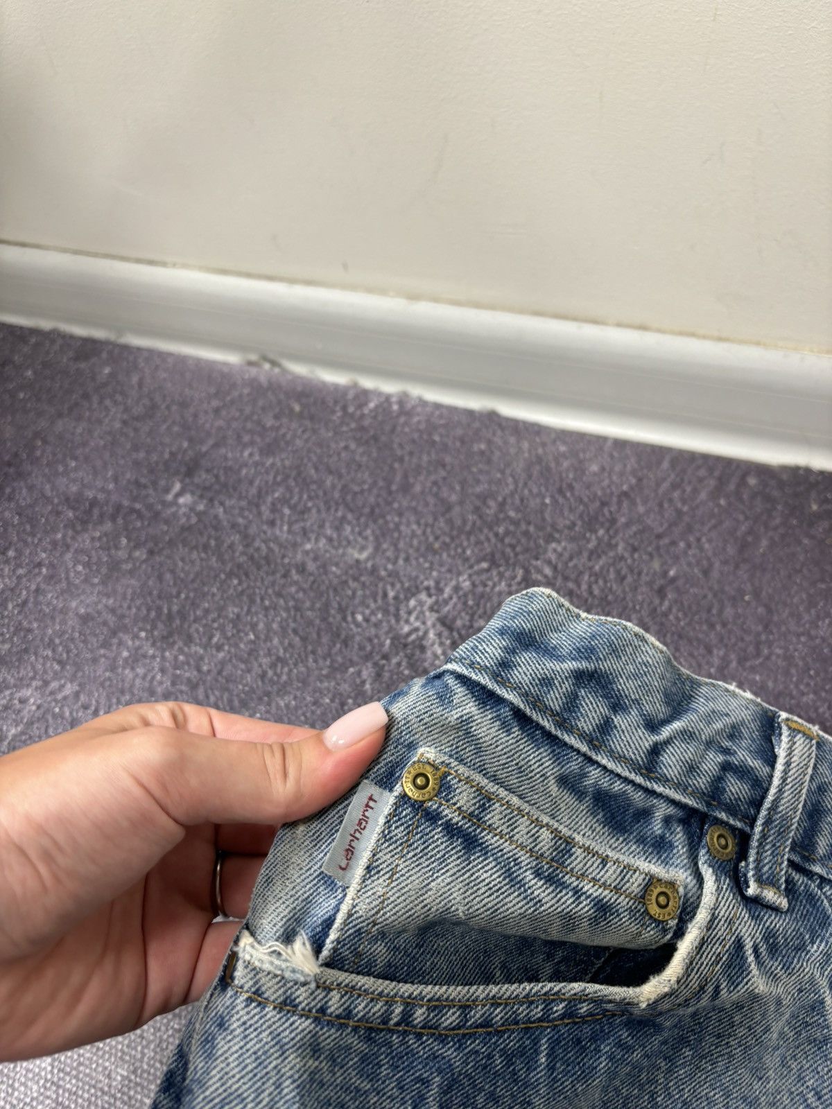 Carhartt Vintage Carhartt Relaxed Fit USA Faded Blue Baggy Jeans Size US 42 / EU 58 - 13 Thumbnail