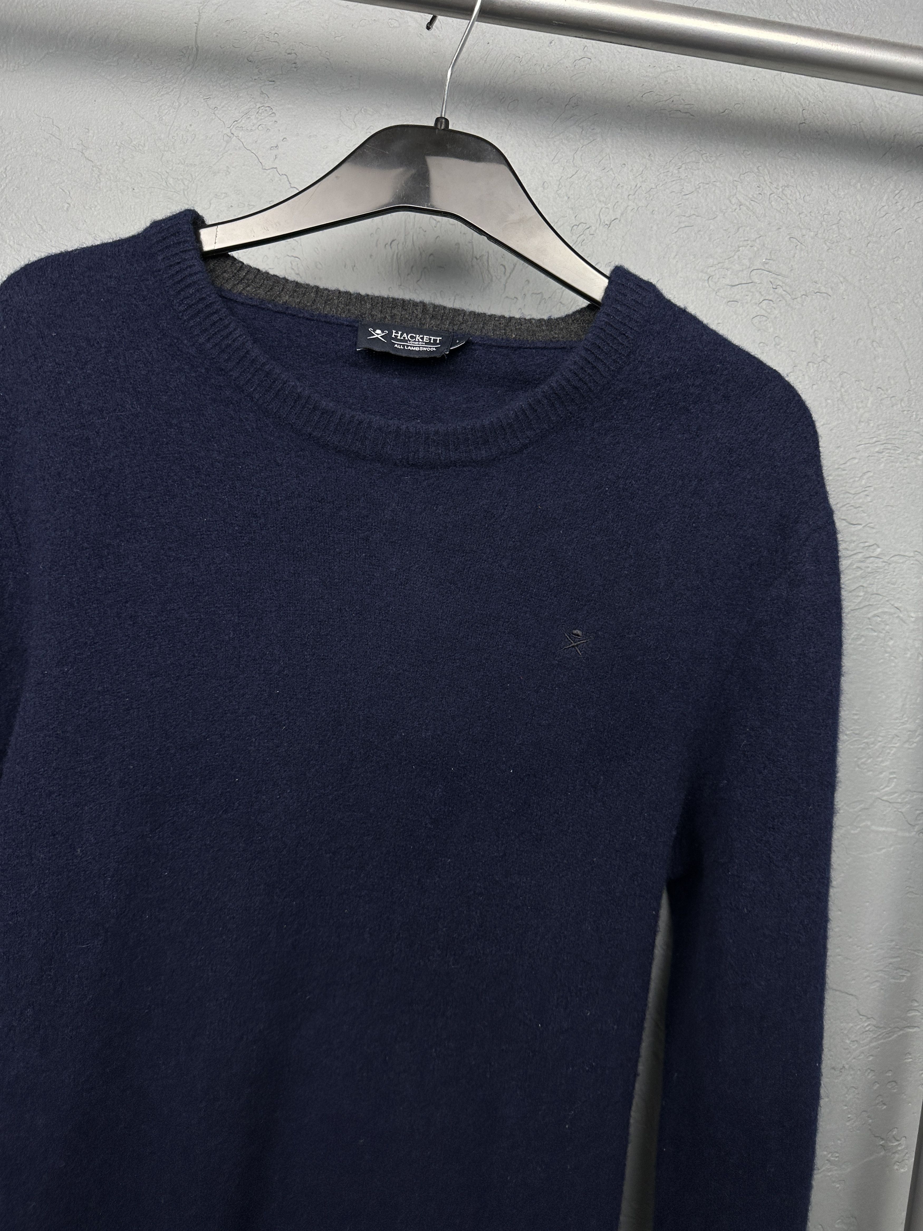 Hackett Hackett London Mens Wool Knit Crew Neck Sweater Size L Size US L / EU 52-54 / 3 - 2 Thumbnail