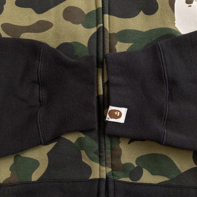 Bape BAPE CAMO full zip hoodie 1st camo green × black APE Size US XXL / EU 58 / 5 - 6 Thumbnail
