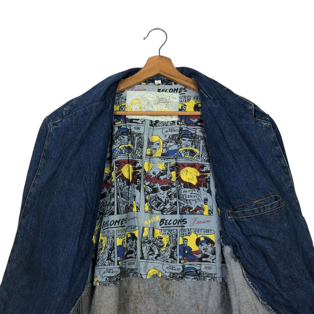 Hysteric Glamour 🔥VINTAGE CHORE WORK DENIM JACKET CARTOON BLANKET 1996 Size US M / EU 48-50 / 2 - 16 Thumbnail