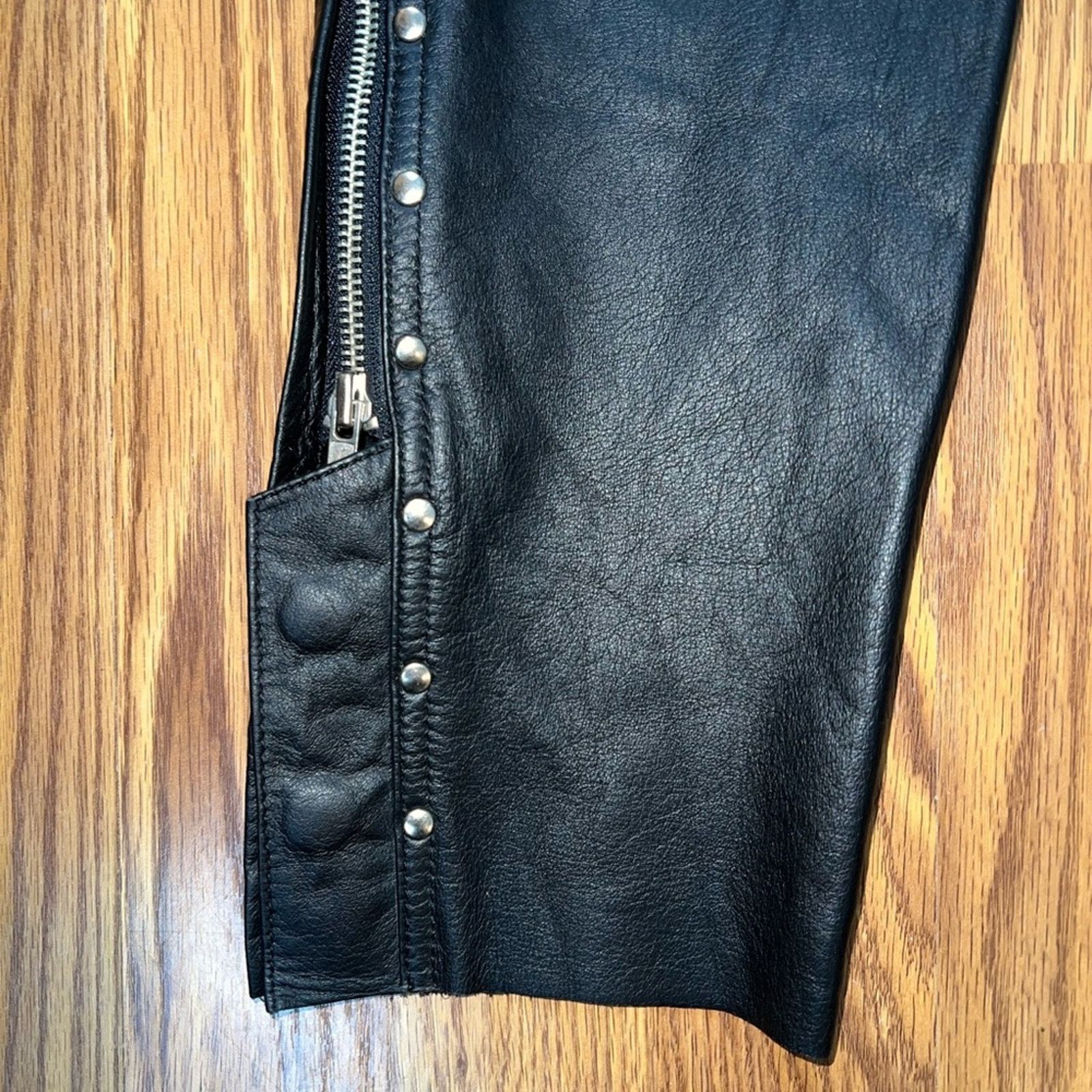 Other Super Cool Harley Davidson Studded Leather Motorcycle Pants! Size 30" / US 8 / IT 44 - 3 Thumbnail