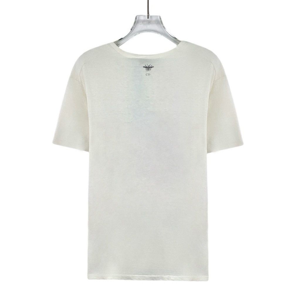 Dior Dior White Letter Print Cotton Short Sleeve T-shirt K26WX Size M / US 6-8 / IT 42-44 - 2 Thumbnail