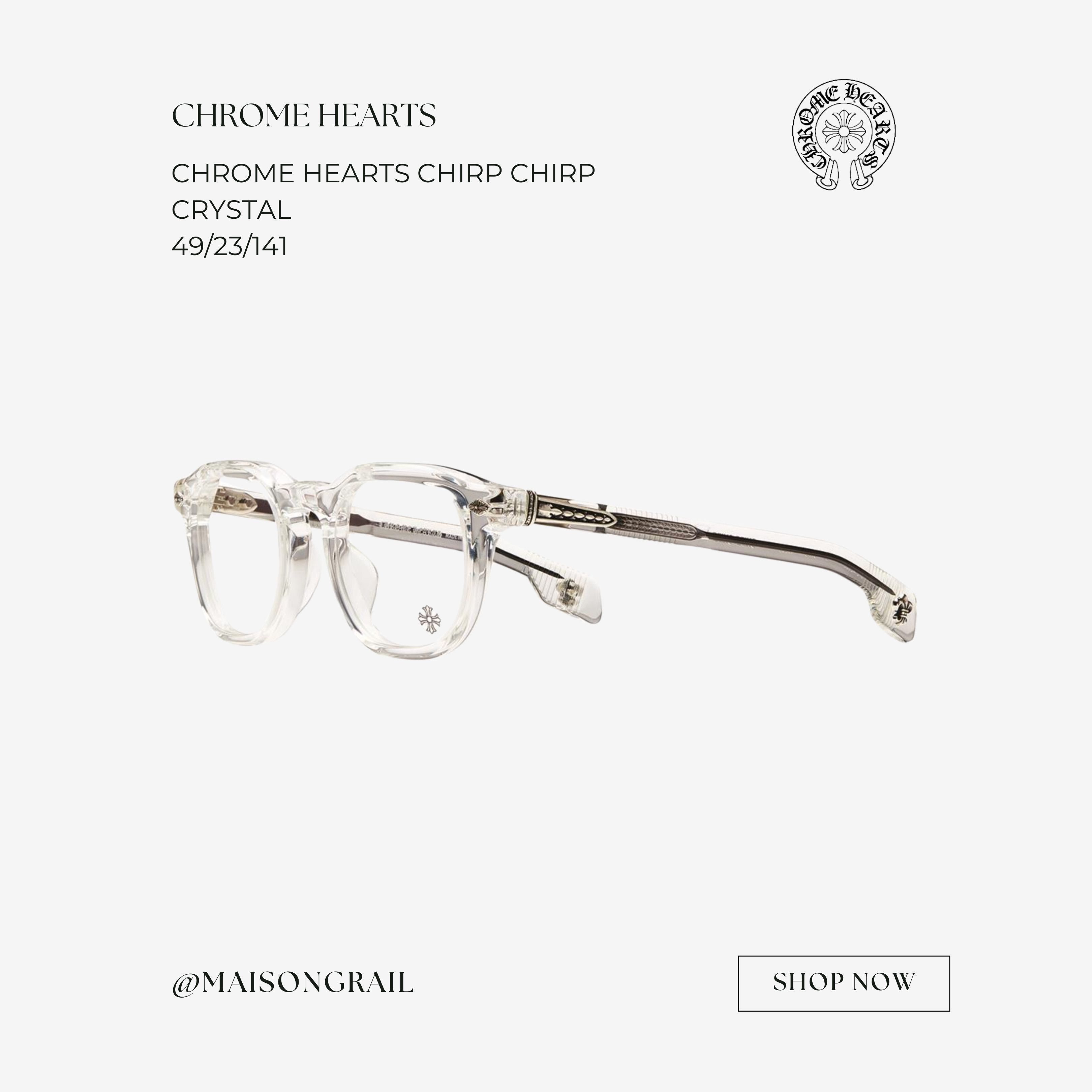 Chrome Hearts CHROME HEARTS CHIRP CHIRP CRYSTAL EYEGLASSES Size ONE SIZE - 1 Thumbnail