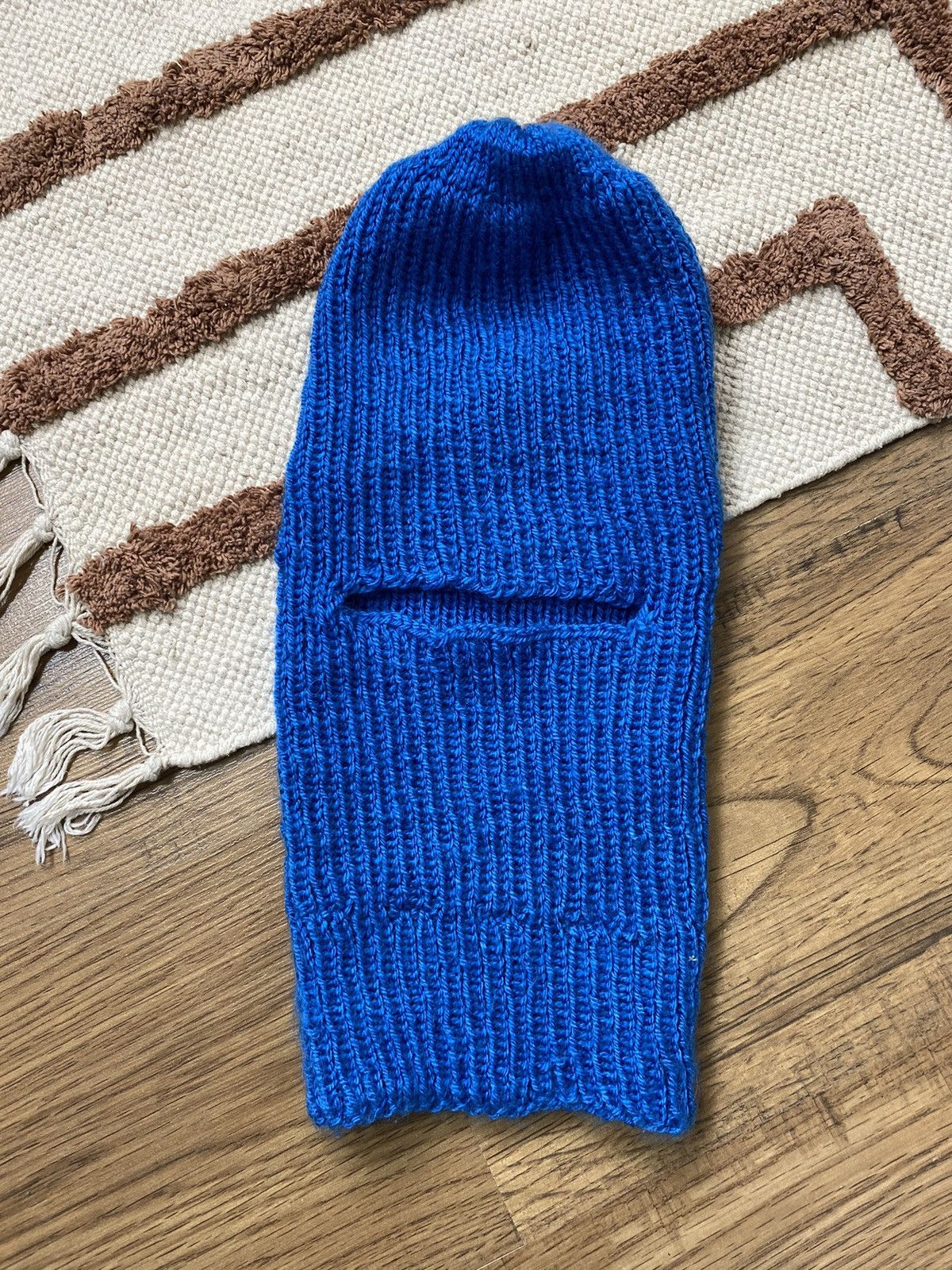 Vintage HAND KNITTED VINTAGE MASK BALACLAVA 1990s Size ONE SIZE - 2 Thumbnail