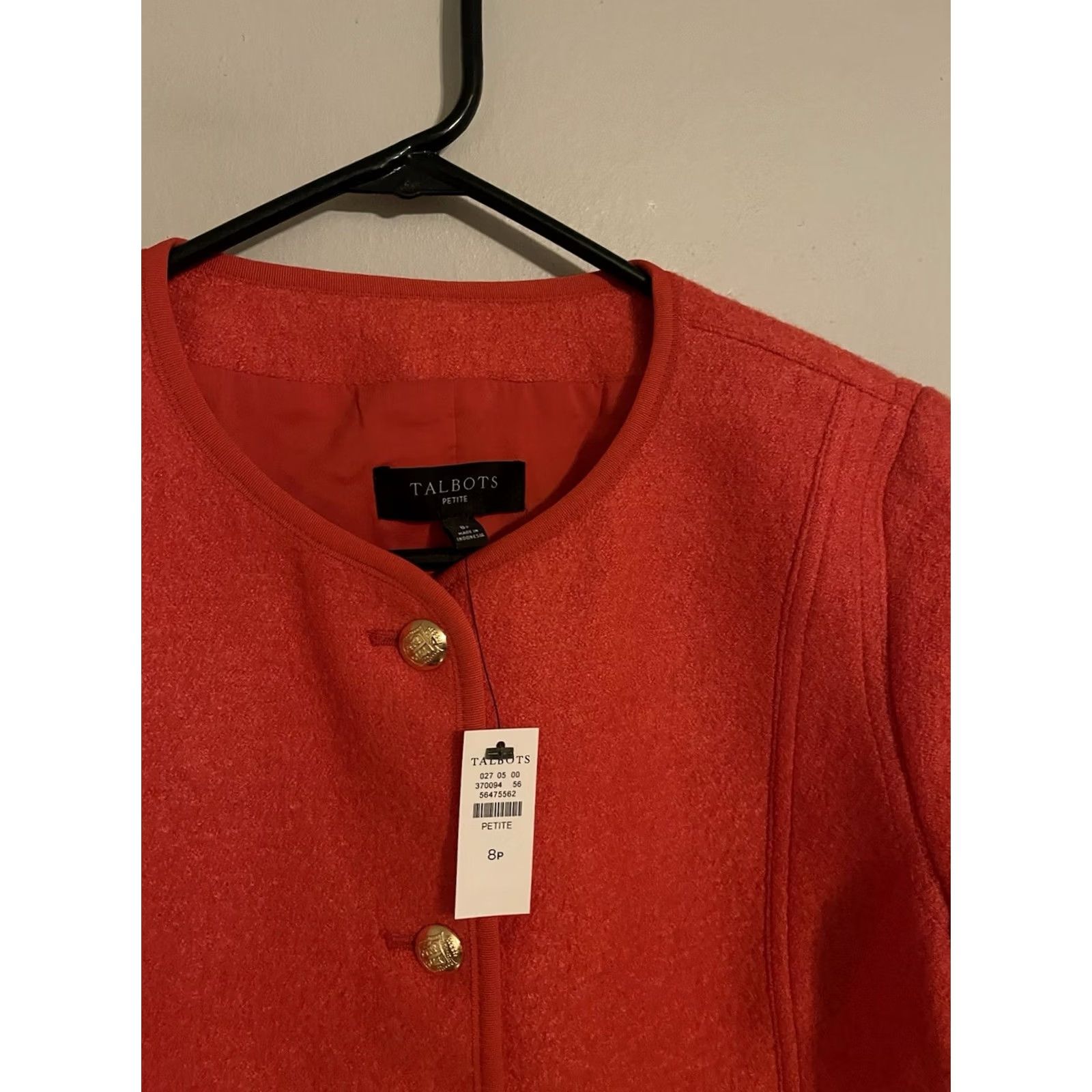 Talbots Talbots Blazer Jacket Women's 8P Petite Wool Orange Gold Button Suit - New! Size M / US 6-8 / IT 42-44 - 2 Thumbnail