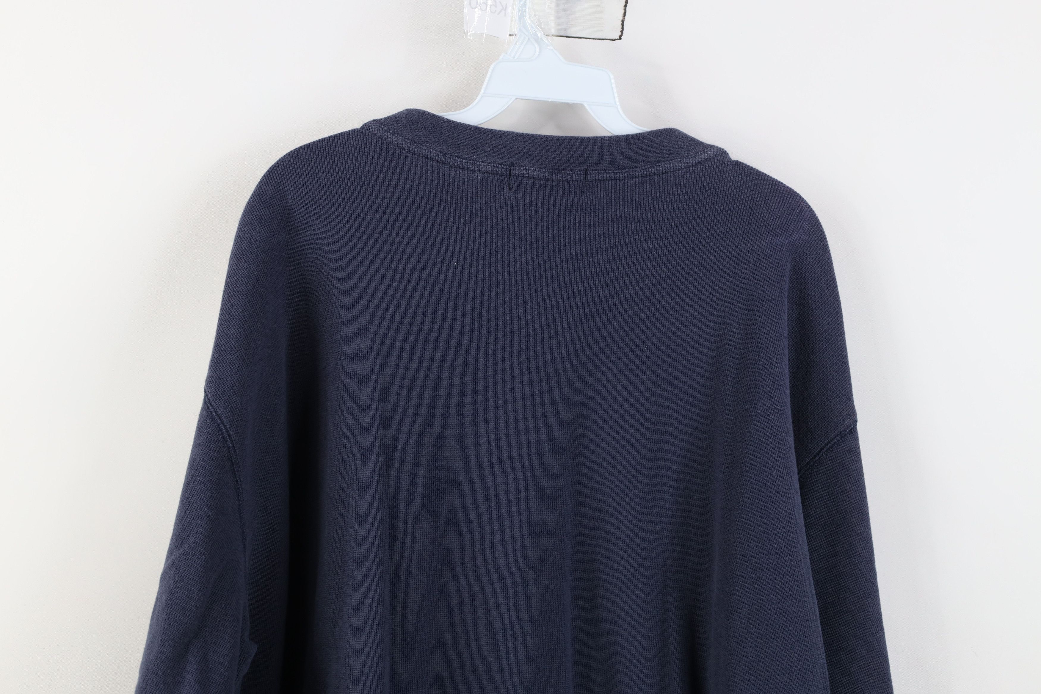 Vintage Vintage 90s Streetwear Thermal Waffle Knit Henley T-Shirt Size US XXL / EU 58 / 5 - 11 Thumbnail