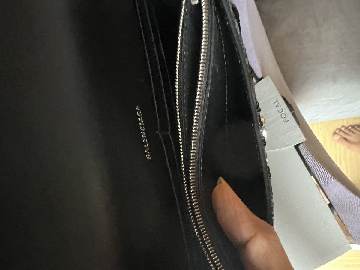 Balenciaga Balenciaga Hourglass Sequin Wallet on Chain Black Size ONE SIZE - 8 Thumbnail