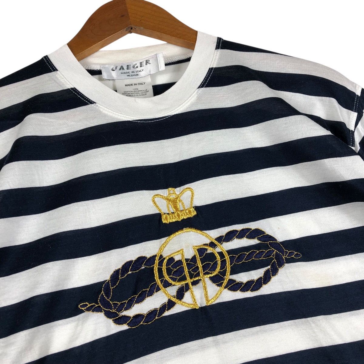 Jaeger JAEGER Embroidery logo Stripe T-Shirt Size US M / EU 48-50 / 2 - 4 Thumbnail