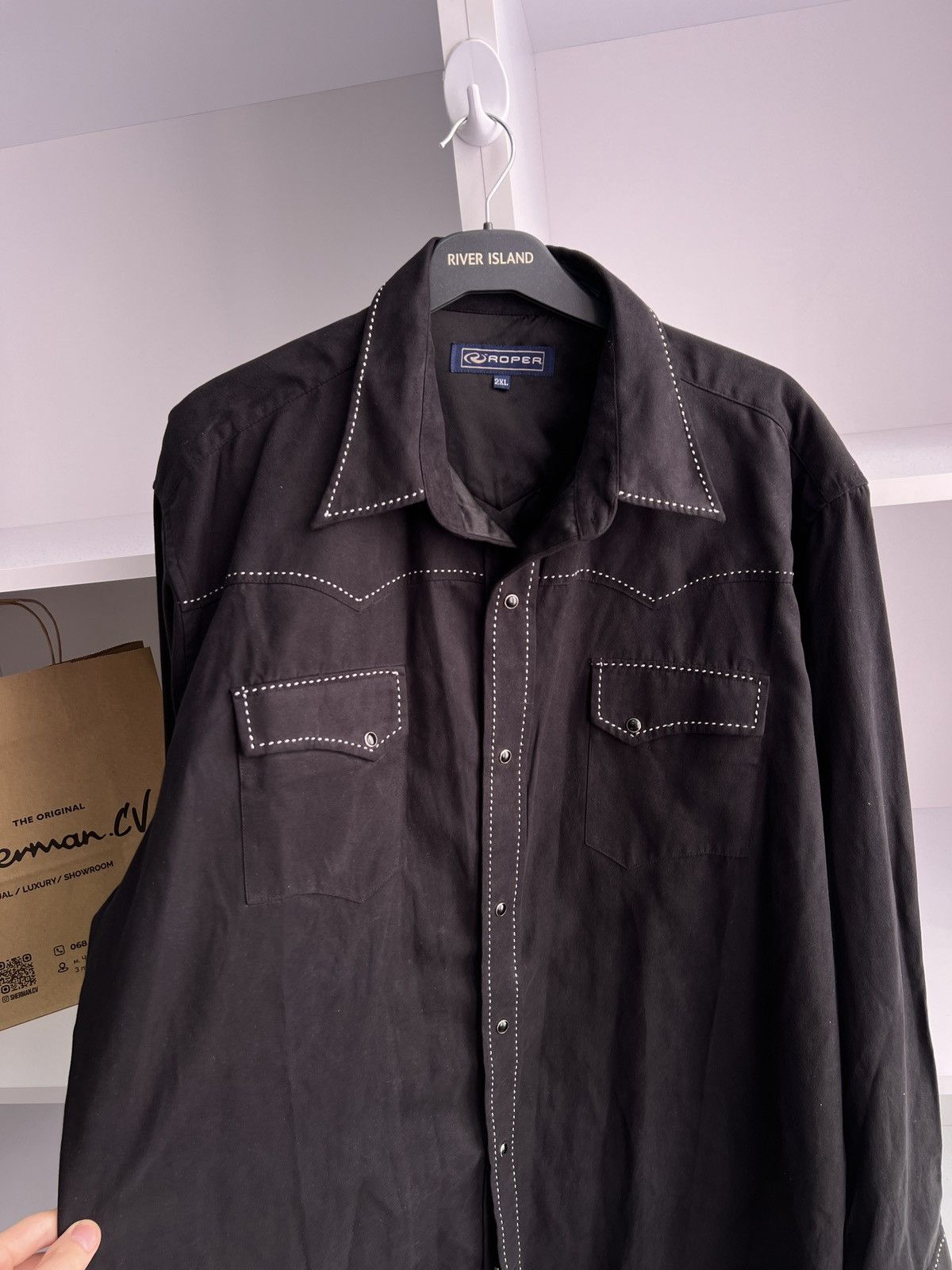 Roper × Vintage Vintage Roper Black Button Up Shirt Size US XXL / EU 58 / 5 - 10 Thumbnail