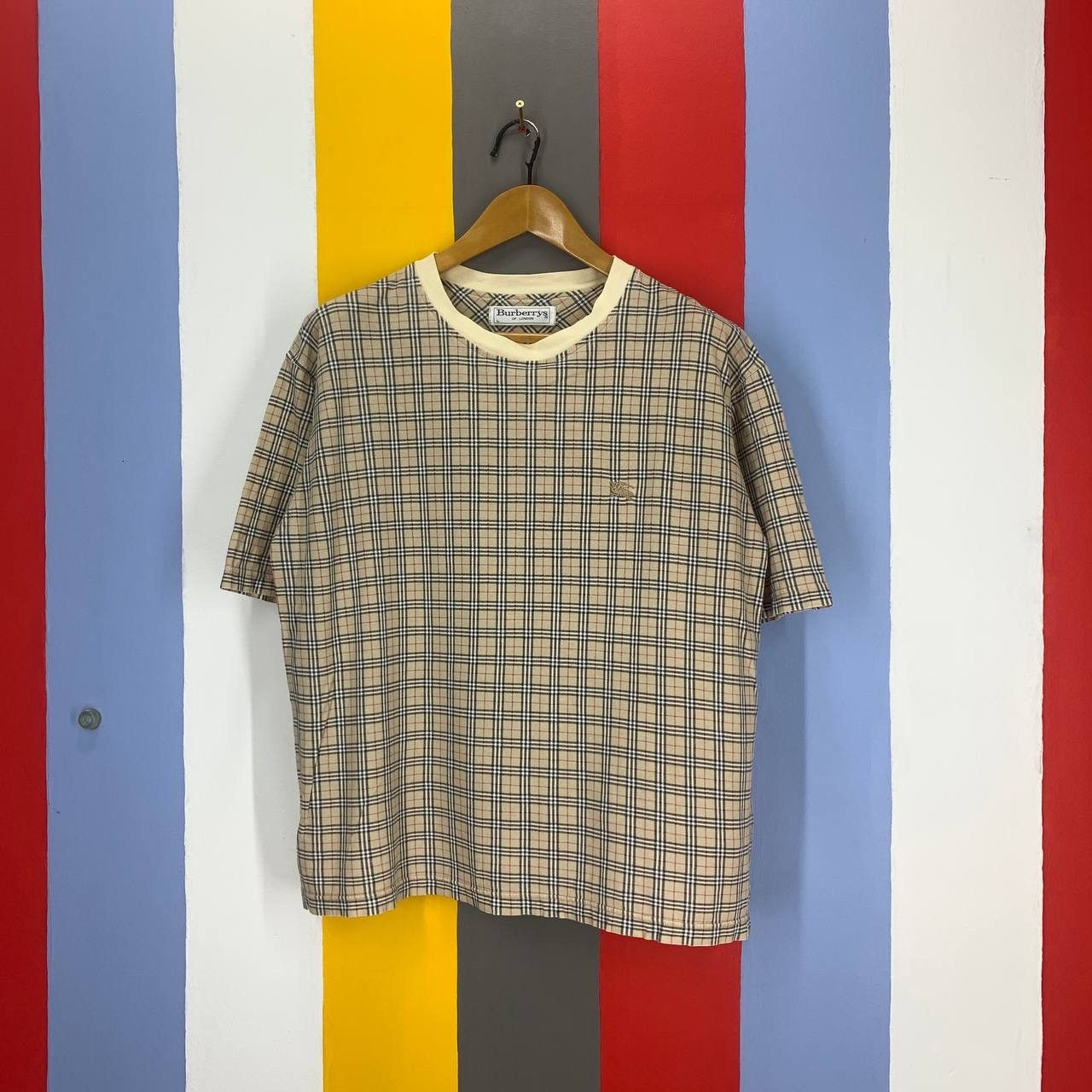 90s Vintage BURBERRYS Nova Check T Shirt #2513/L