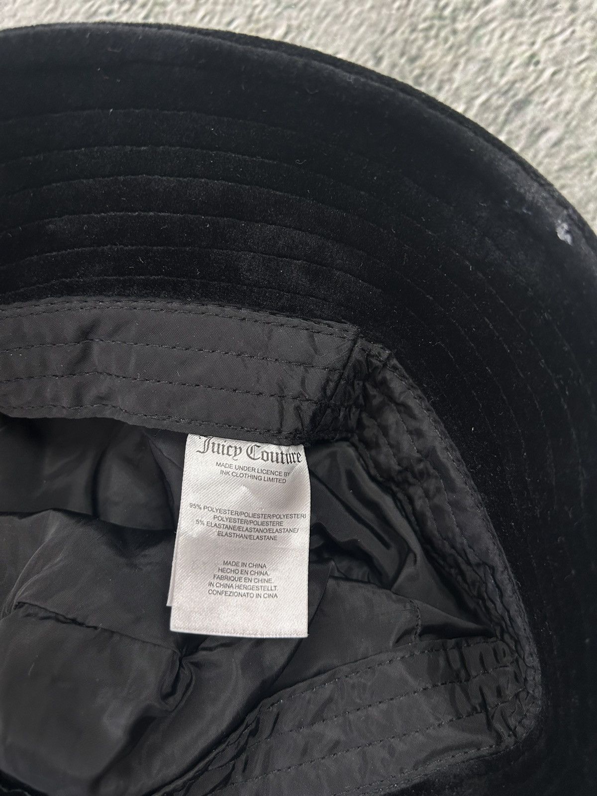 Juicy Couture Juicy Couture Bucket Hat Cap black Y2K Size ONE SIZE - 3 Thumbnail