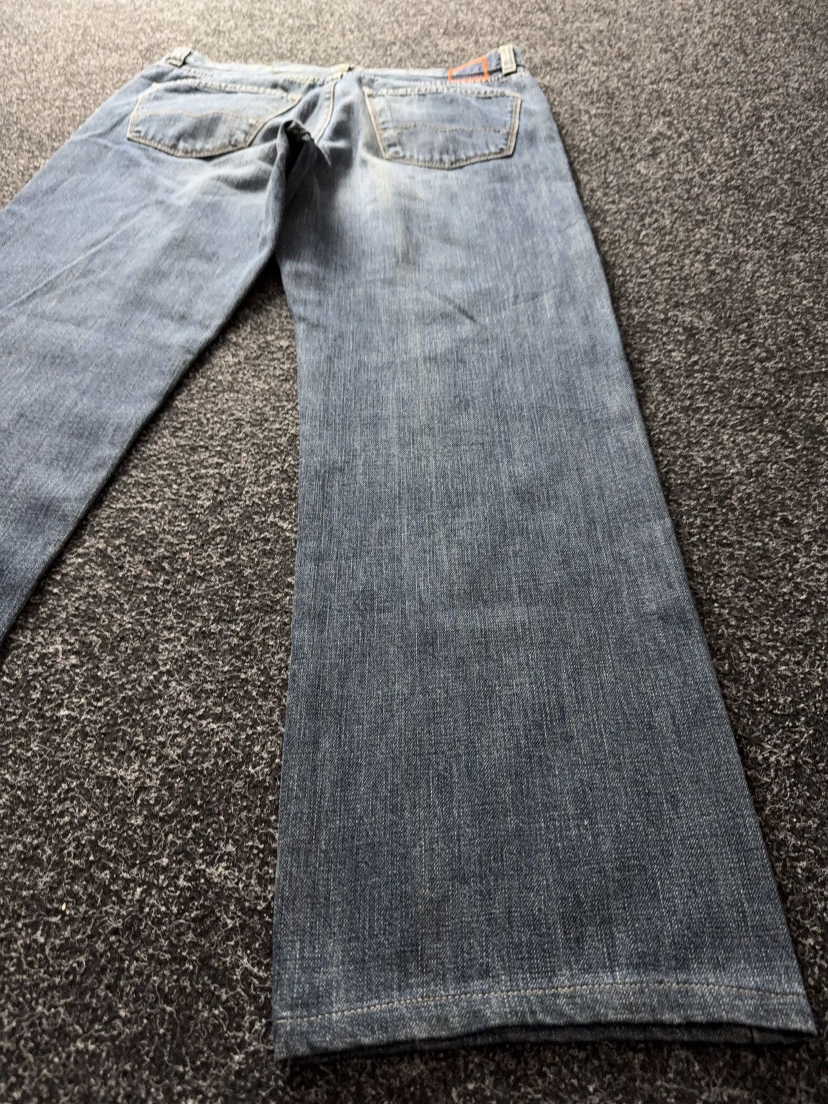 Hugo Boss Vintage 00s Distressed Hugo Boss Orange Blue Denim Jeans Size US 34 / EU 50 - 19 Thumbnail