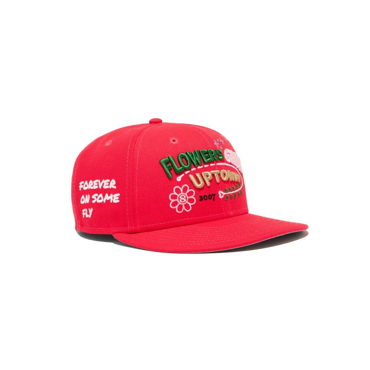 New Era Jae Tip Pink New Era Fitted Hat Uptown Grows Flowers Size ONE SIZE - 2 Thumbnail