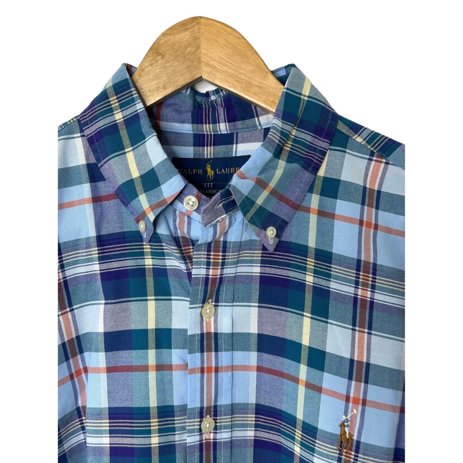 Ralph Lauren Ralph Lauren Blue Plaid Classic Fit Button Up Shirt Size US M / EU 48-50 / 2 - 3 Thumbnail
