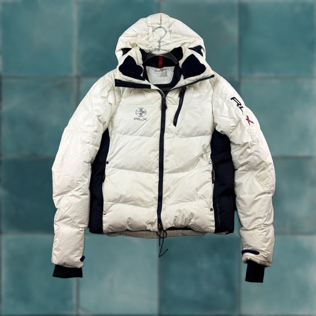 RLX RALPH LAUREN ダウン　ホワイト　Mサイズ Ralph Lauren VINTAGE Ralph Lauren RLX Expedition Ski Hooded Puffer