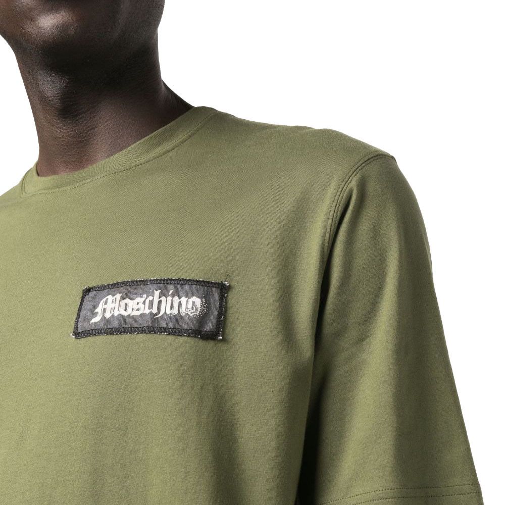 Moschino o1y0225 Logo T-Shirt in Military Green Size US L / EU 52-54 / 3 - 2 Thumbnail
