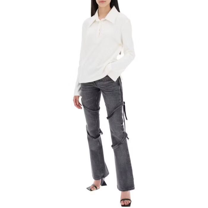 o1s22i1n0424 Cotton Polo Shirt in White