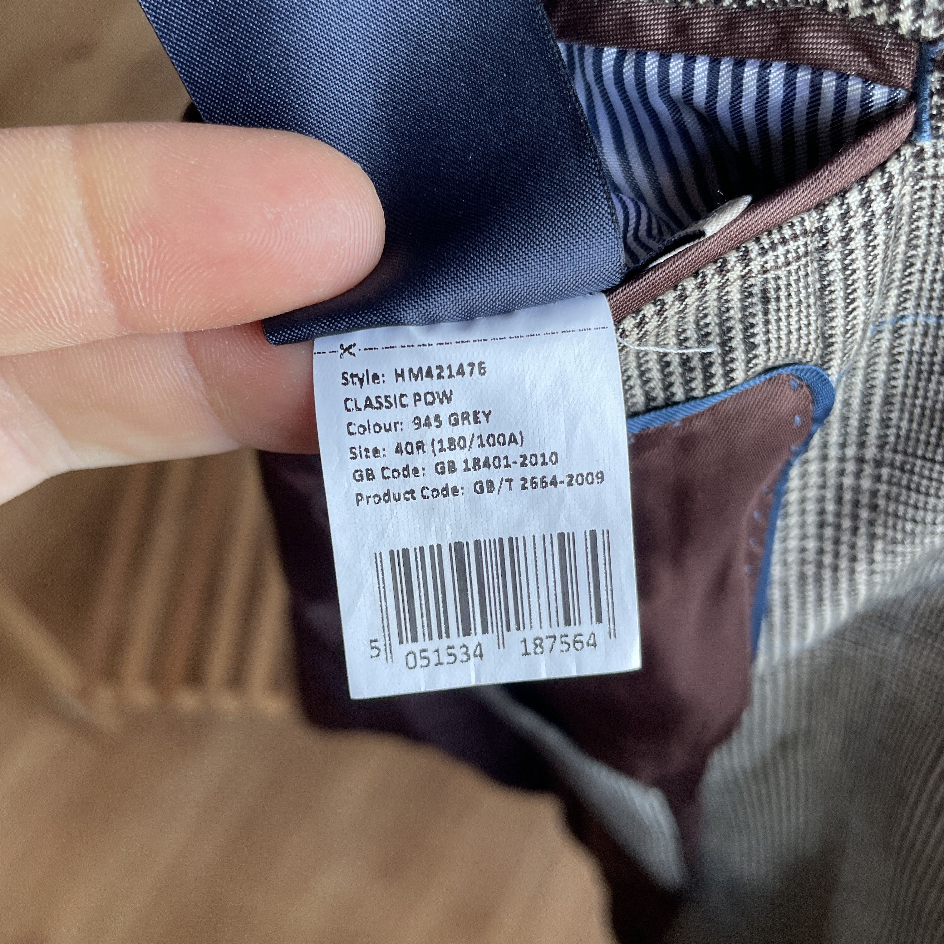 Hackett Hackett Mayfair Classic Pow Windowpane Wool Blazer Size 40R - 11 Thumbnail
