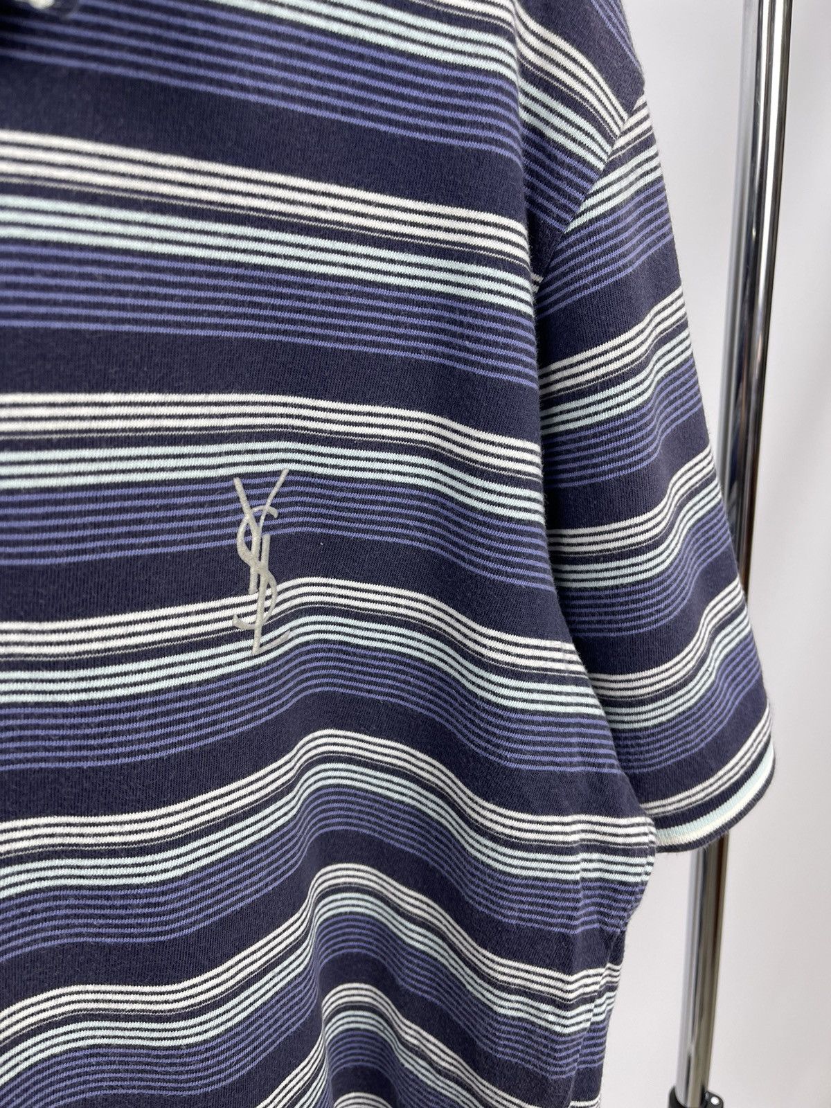 Yves Saint Laurent Yves Saint Laurent Polo Size XL Big Logo Vintage 90s Size US XL / EU 56 / 4 - 3 Thumbnail