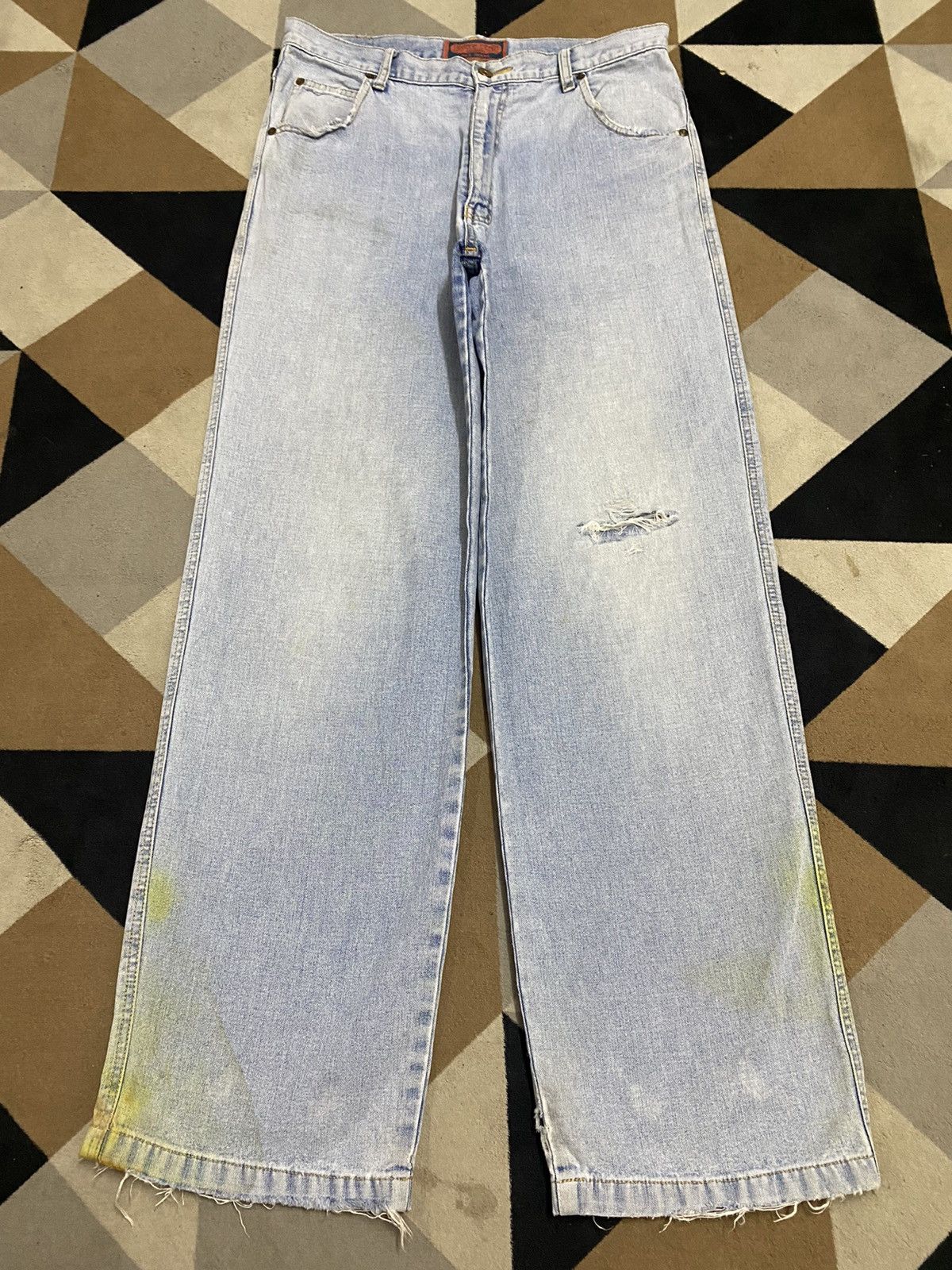 Japanese Brand Vintage Japanese Brands Faded Wash Distressed Baggy Jeans Size US 34 / EU 50 - 1 Thumbnail