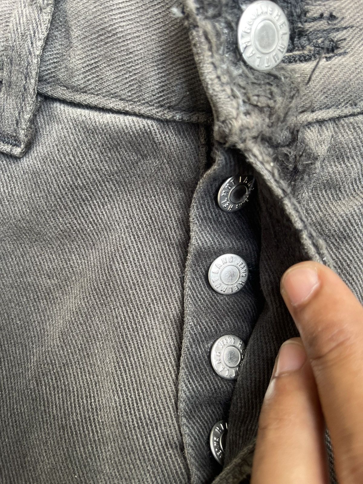 Helmut Lang Helmut Lang Black Distressed Denim (90s Rare Archive Grail) Size US 30 / EU 46 - 9 Thumbnail