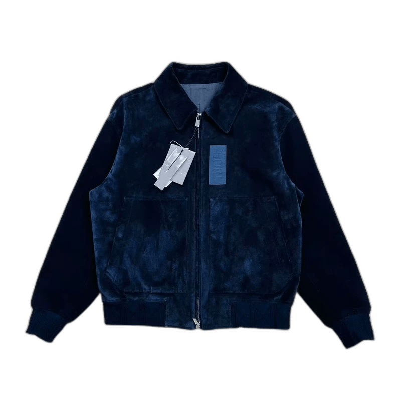 Dior DIOR Embroidered Logo Suede Jacket Size 50 Size US L / EU 52-54 / 3 - 1 Thumbnail