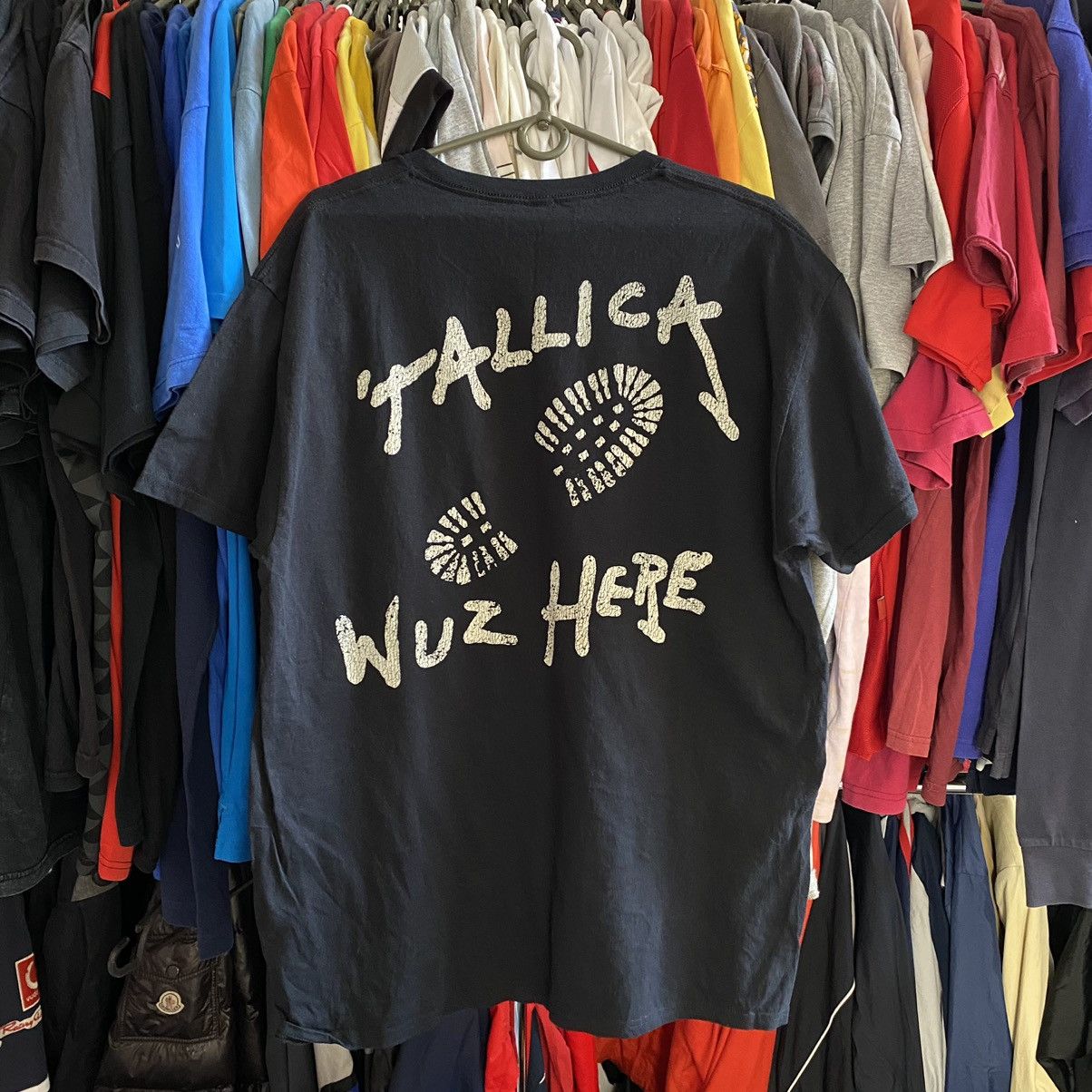 Band Tees × Vintage Vintage Metallica Wuz Here 2022 big logo rock band tee Size US L / EU 52-54 / 3 - 2 Thumbnail