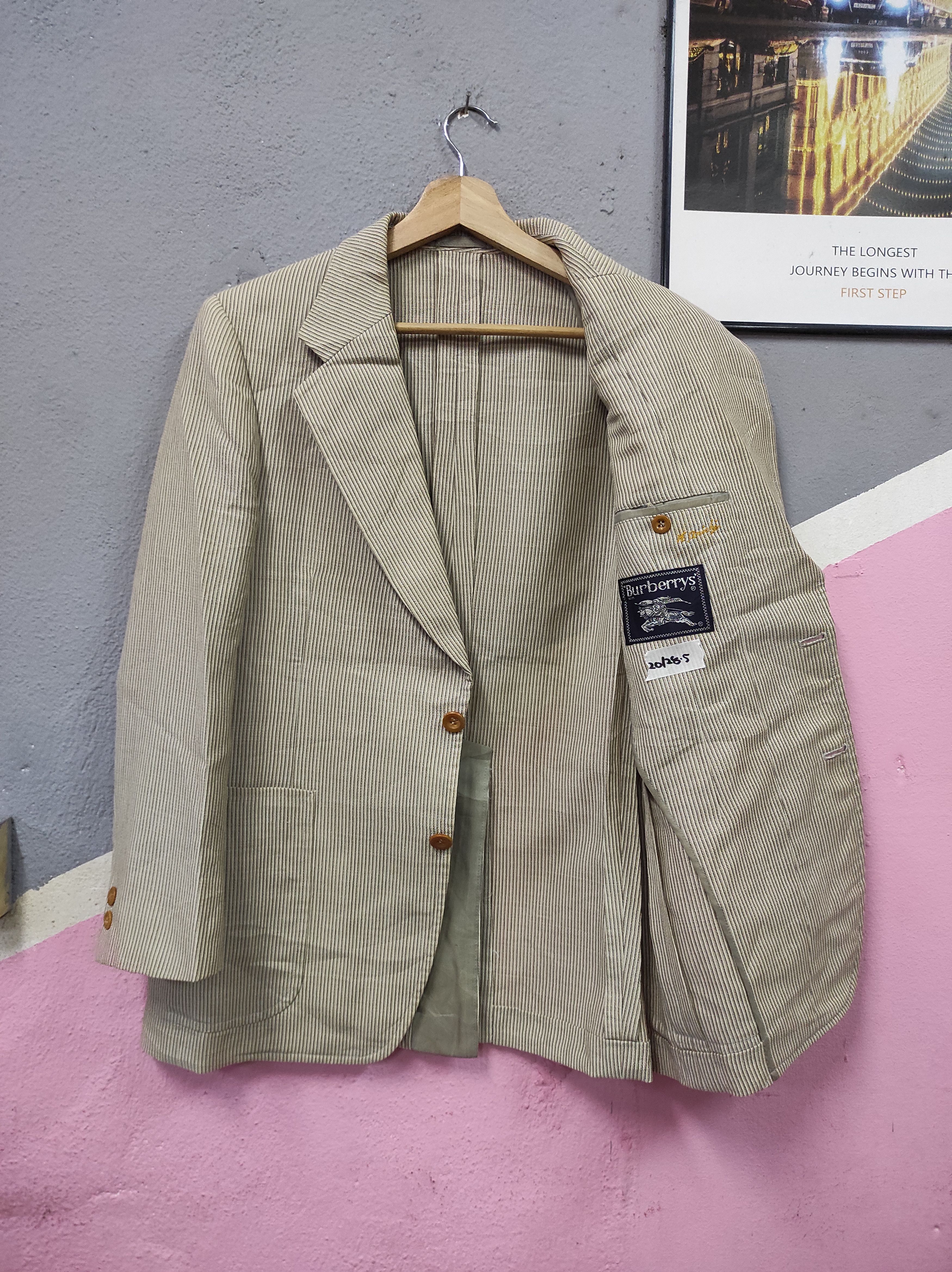 Burberry × Vintage BURBERRY VINTAGE PLAID BLAZER JACKET Size 40R - 3 Thumbnail