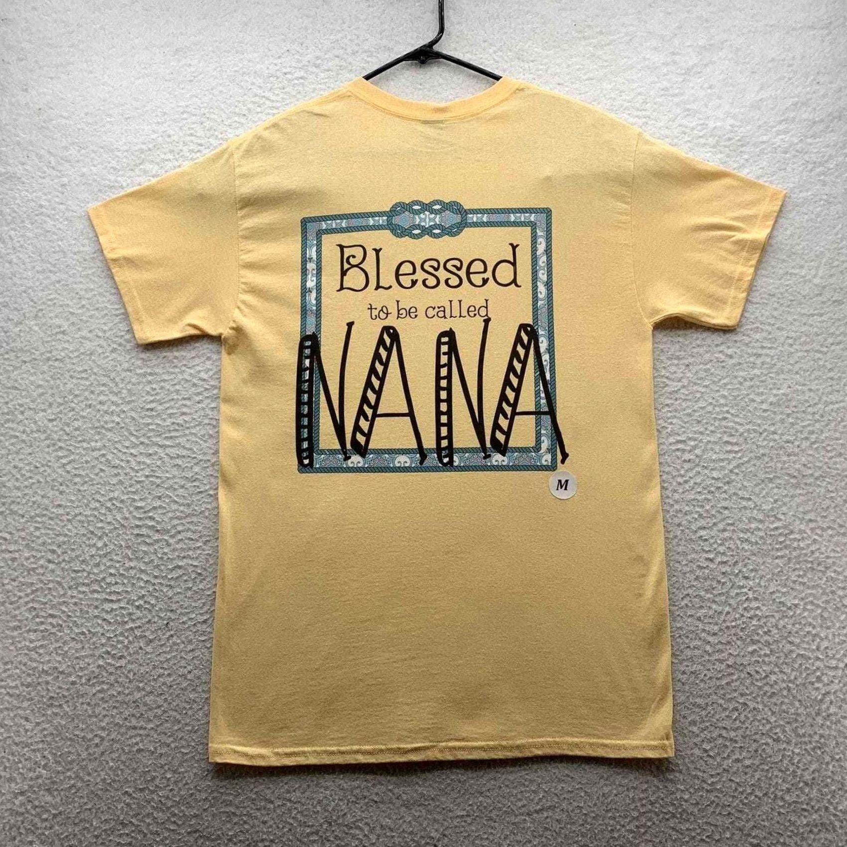 Gildan Gildan Yellow T-Shirt Womens Medium M Blessed To Be Nana Grandma Reveal Suprise Gift Size M / US 6-8 / IT 42-44 - 2 Thumbnail