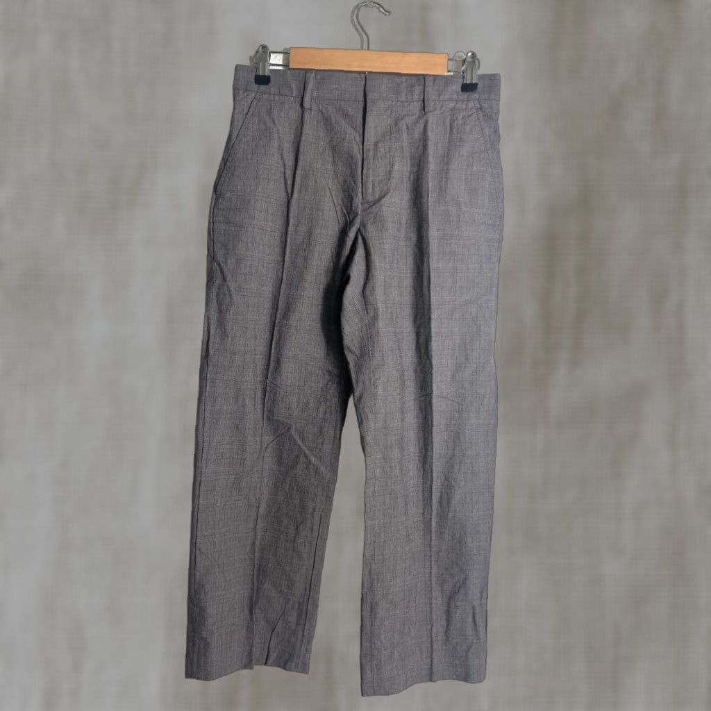 Banana Republic VINTAGE Banana Republic Cotton Gray Plaid Womens Dress Pants 29x26 Size 29" - 1 Thumbnail