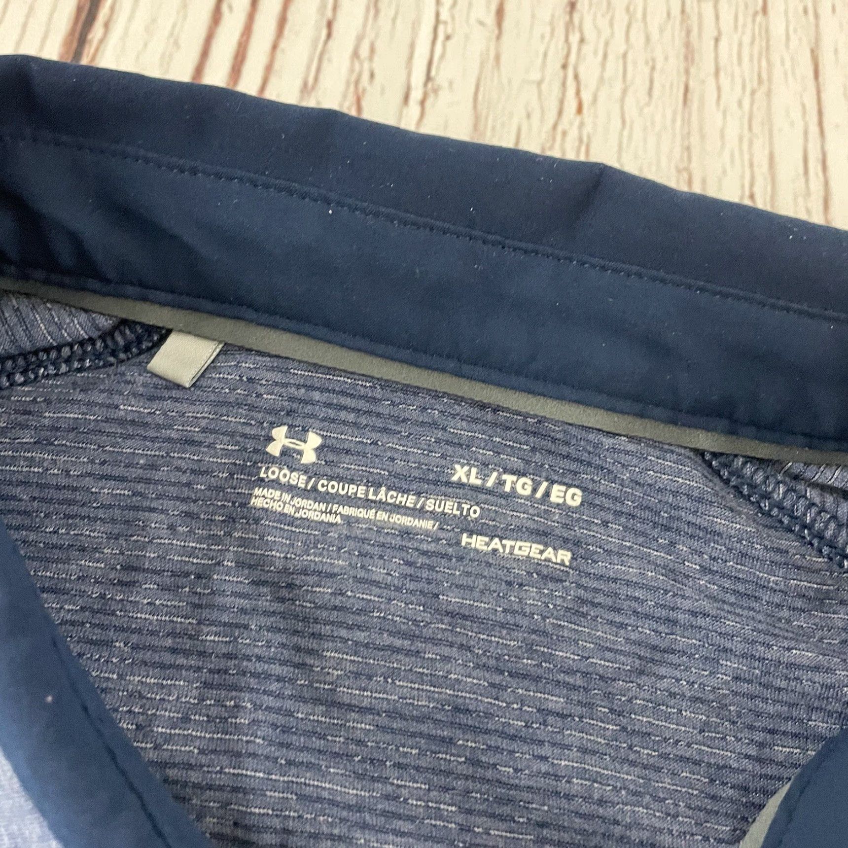 Under Armour Under Armour HeatGear Polo Shirt Mens XL Blue Short Sleeve Button-Up Breathable Solid Polo Shirt Size US XL / EU 56 / 4 - 2 Thumbnail