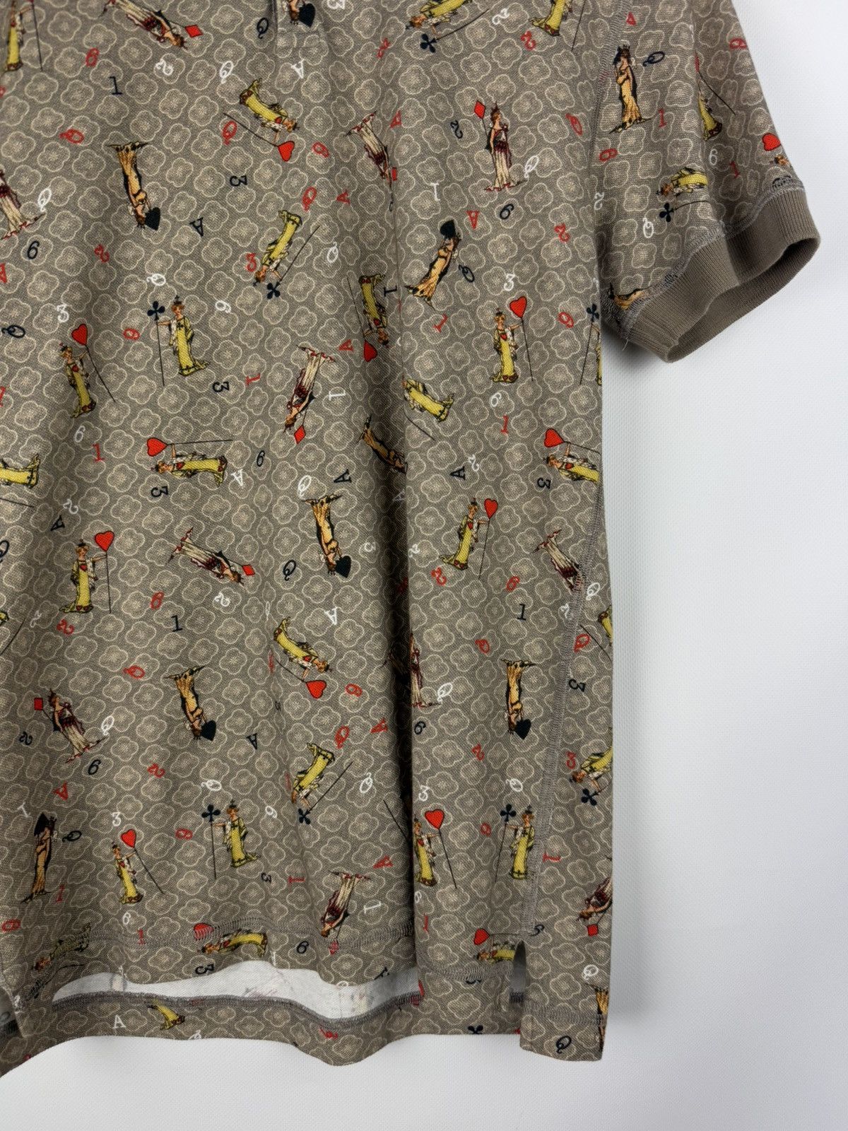 Dolce & Gabbana D&G Playing Cards Overprinted Short Sleeve Polo Shirt Size US M / EU 48-50 / 2 - 6 Thumbnail