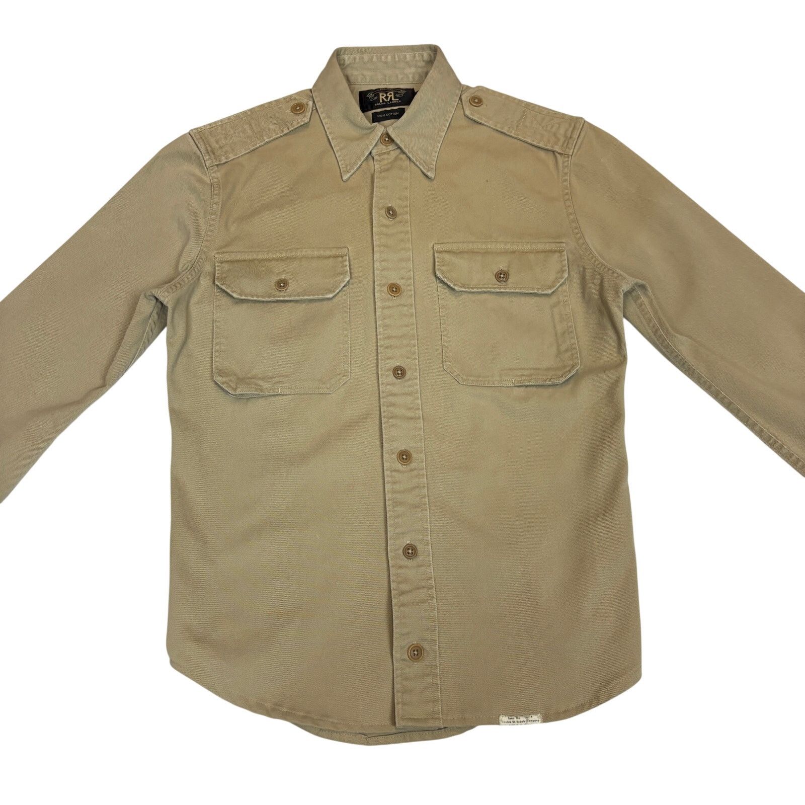 RRL Ralph Lauren RRL Double RL Ralph Lauren Twill Officer's Work Shirt XS Size US XS / EU 42 / 0 - 2 Thumbnail