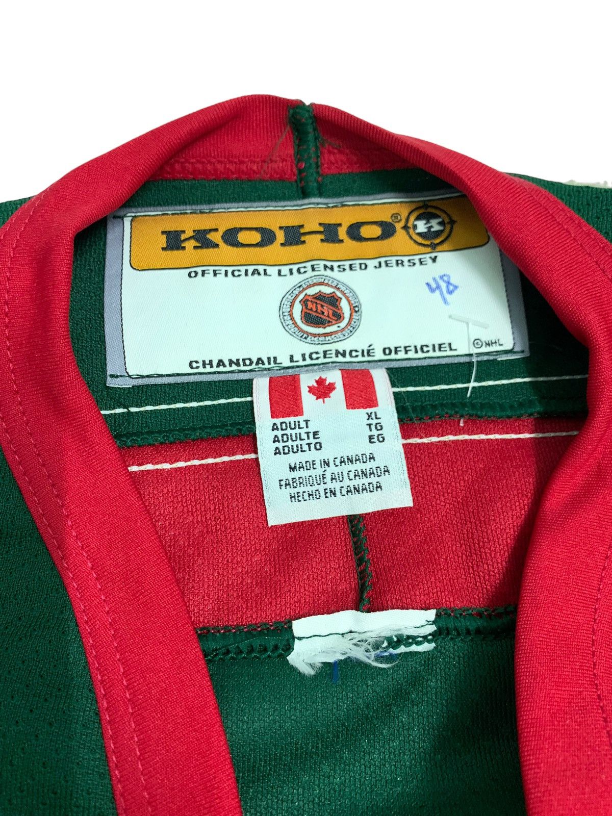 Ccm Vtg Minnesota Will NHL koho Ice Jersey Size US XL / EU 56 / 4 - 8 Thumbnail