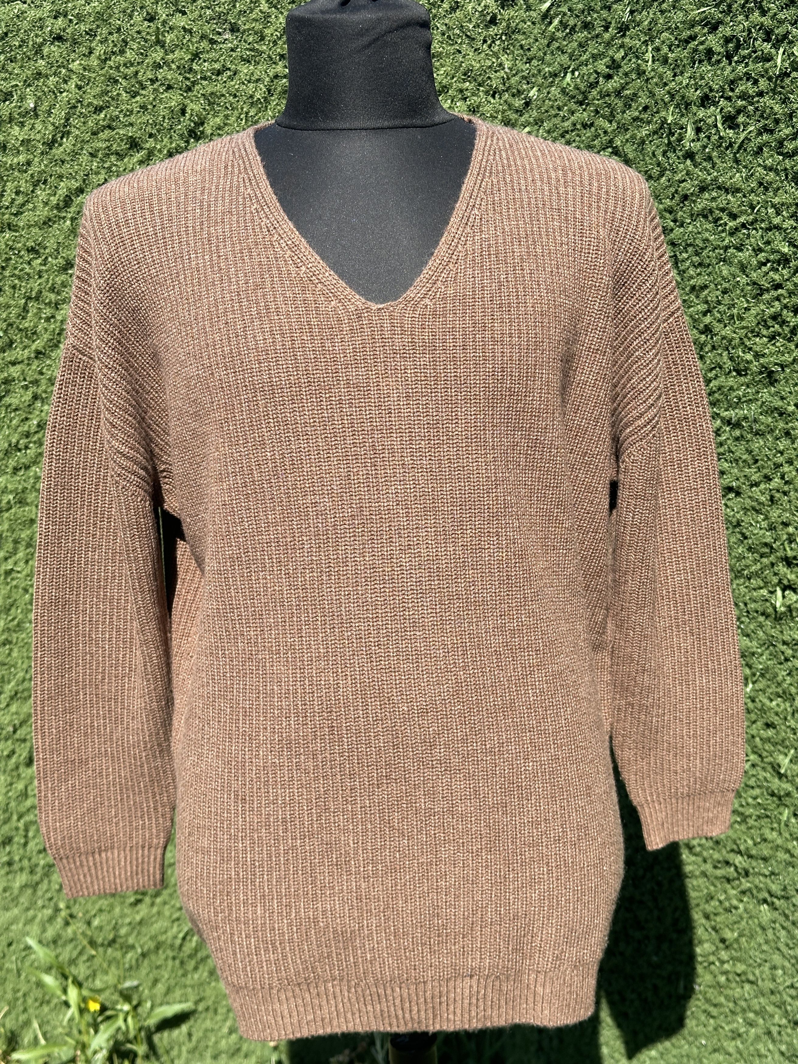 Other Jenni Kayne Knit Cabin Wool Cashmere V Neck Brown Size L Size L / US 10 / IT 46 - 10 Thumbnail