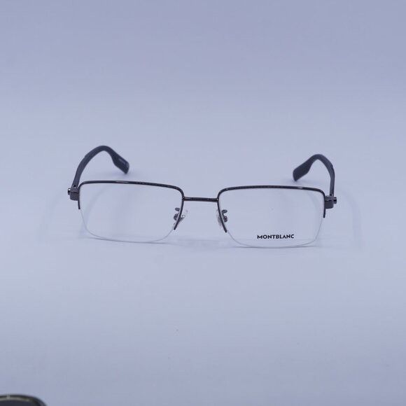 Montblanc Montblanc MB0188O 006 Eyeglasses Grey 57mm Rectangle Frame Size ONE SIZE - 3 Thumbnail