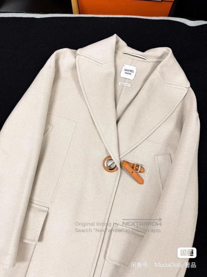 Hermes Hermes Oatmeal Colored Cashmere Coat Size XS / US 0-2 / IT 36-38 - 6 Thumbnail